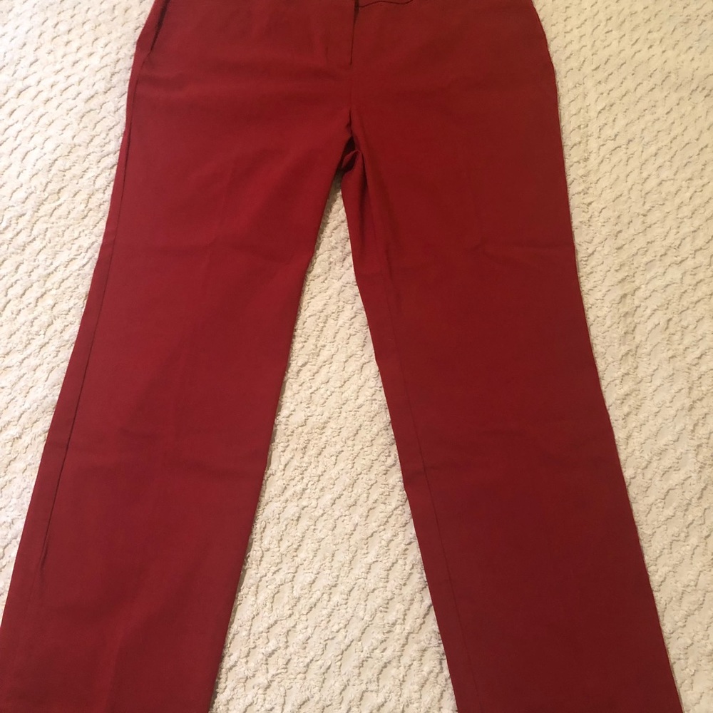 Rafaella Comfort women plus size 16 red slacks